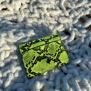 Neon Snake Skin Card Holder